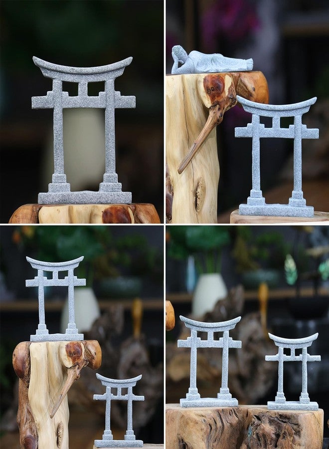 JAGTRADE Fish Tanks Decoration Aquariums Japanese Torii Gate Ornament Garden Landscape Hideouts Cave House Dollhouse Accessories, 7.1x2.3x8.3cm - Image 2